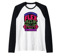 Registered Flex Offender Workout Motivation Gym Design Raglan Baseball Tee
