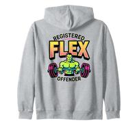 Registered Flex Offender Workout Motivation Gym Design Zip Hoodie