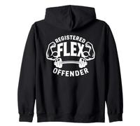 Registered Flex Offender Workout Motivation Gym Design Zip Hoodie
