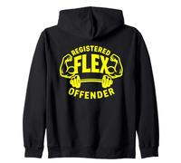 Registered Flex Offender Workout Motivation Gym Design Zip Hoodie