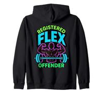 Registered Flex Offender Workout Motivation Gym Design Zip Hoodie