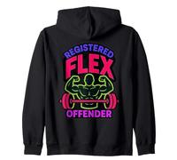 Registered Flex Offender Workout Motivation Gym Design Zip Hoodie
