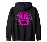 Registered Flex Offender Workout Motivation Gym Design Zip Hoodie