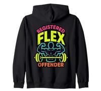 Registered Flex Offender Workout Motivation Gym Design Zip Hoodie