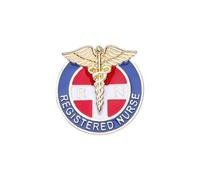 Registered Nurse Lapel Pin - Emergency MED Star of Life Emblem Badge with “RN”, Enamel Alloy Brooch for Nurses, EMTs, Paramedics, First Responders (1)