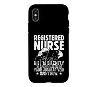 Registered Nurse Silently Assessing Your Jugular Vein Design Case for iPhone X/XS