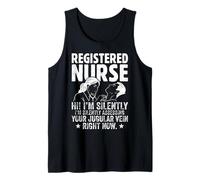 Registered Nurse Silently Assessing Your Jugular Vein Design Tank Top