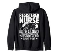 Registered Nurse Silently Assessing Your Jugular Vein Design Zip Hoodie