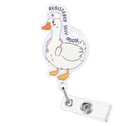 Registered Silly Goose Funny Badge Reel, Cute Retractable ID Card Badge Holder, Name Tag Work Badge Clip for ICU NICU Pediatric Anes RN LPN LVN CNA ER OB/GYN L&D Night Shift Nurse, Nurse Gifts