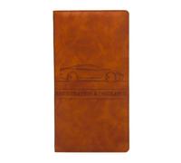 Registration and Insurance Card Holder - and Stylish Leather Car Document Organizer | Card Case Car License Insurance Contract Home Office Viagg, brown, Please refer to the description, Please