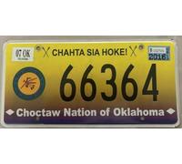 Registration Plate Authentic Indian Choctaw Nation Americaine License Plate Sign 6x12 inches