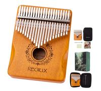 REGIUX Kalimba 21 Keys Thumb Piano with Protective Case, Tuning Hammer, Study Instruction, Unigue Gift for Student, Adult, Beginners, Professional