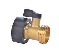 REGNHLIF 3/4" Brass Shut Off Valve Garden Hose Connector