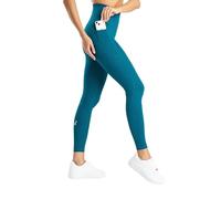 Regolith Leggings with Dual Side Pockets - Versatile, Comfortable, and Stylish for Yoga, Running, and Everyday Wear - Enhanced Fit and Durability - Turquoise Gym Leggins for Women - L