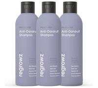 Regrowz Anti-Dandruff Shampoo 3x 225ml - Soothes Itchy, Dry Scalp & Eliminates Flakes | Deep Hydration for Healthy, Vibrant Hair | Powerful Dandruff Treatment