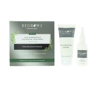 Regrowz Hair Regrowth & Thickening Treatment Three Month Program For Men - Scalp Stimulant 75ml - Restoration Serum 75ml - Comb