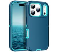RegSun for iPhone 17 Pro Max Case,Without Screen Protector, Shockproof 3-Layer Full Body Protection Rugged Heavy Duty Cover Case for iPhone 17 Pro Max 6.9",Turquoise
