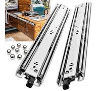 REGUDA Heavy Duty Locking Drawer Runners Drawer Slides Full Extension with Lock 250mm-1000mm Side Mount Ball Bearing Rails Track Glides 68KG Load Bearing Capacity (with Lock, 30 inch (750mm))