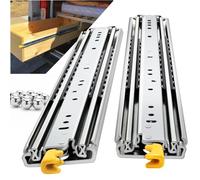 REGUDA Heavy Duty Locking Drawer Slides Load 175 kg Full Extension Runners with Lock 12 14 16 18 20 22 24 26 28 30 32 34 36 38 40 44 48 52 56 60 Inch Side Mount Rails for Drawer Capacity 175kg 1 Pair