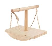 Regulable Wooden Parrots Playstand Bird Playgrounds With Swinging Base For Stress Reliefs And Intelligence Development Interactively Bird Playgrounds