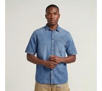 Regular 1-Pocket Shirt - Medium blue - Men L