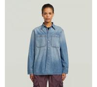 G-star Regular Pocket Long Sleeve Shirt Blue XS Woman