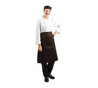 Regular Bistro Apron Polycotton Black Chefs Kitchen Catering Cooking Craft | Commercial uniform gear providing durable protection for kitchen staff, professional chefs and multi-use craft workspaces.