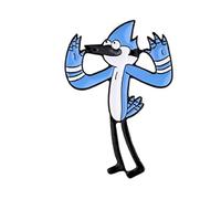 Regular Cartoon Show Mordecai Character Metal Enamel 1 Inch Tall Pin