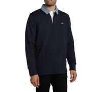 Men's GANT Mens Regular Fit Chambray Heavy Rugger - Navy - Size: 46/Regular