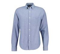 Regular Fit Crepe Cotton Shirt - male - Gant - Casual Shirts - Blue - 2XL - Shirts 2XL