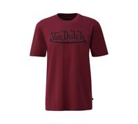 Regular Fit Crew Neck T-Shirt with Front Print QS Von Dutch Rouge 2XL