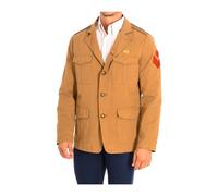 Regular Fit Jacket With Lapel Collar - male - La Martina - Blazers - Brown - L - Jackets L