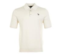 Regular Fit Knitted Short Sleeve Polo Shirt Parchment, Medium