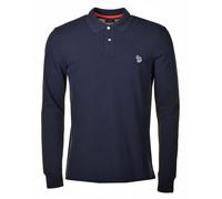 Regular Fit Long Sleeve Zebra Polo Shirt Dark Navy, Medium