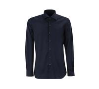Regular Fit Shirt in Stretch Poplin, male, Fay, Formal Shirts, Blue, L, Shirts L