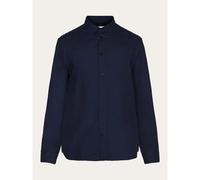 Regular-fit shirt with little owl KnowledgeCotton Apparel Harald oxford Bleu XS