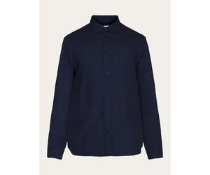 Regular-fit shirt with little owl KnowledgeCotton Apparel Harald oxford Bleu XS