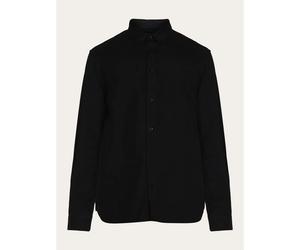 Regular-fit shirt with little owl KnowledgeCotton Apparel Harald oxford Noir L