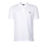 Regular Fit Short Sleeve Zebra Polo Shirt White, Medium