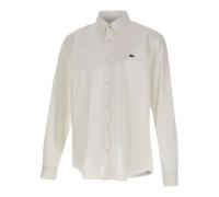 Regular Fit Stretch Poplin Shirt - male - Lacoste - Casual Shirts - White - M - Shirts M
