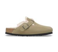 Regular fit suede leather and fur sandals Birkenstock Boston Shearling Beige 36