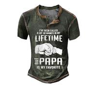 Regular Fit Tee Basic Slim Fit T Shirt for Men I ' Been Called Lot of Names in My But Papa is Favorite Mens 3D Shirt for Father 'S Day | Brown Summer for Indoor Outdoor Walking Sports Daily (JN, M)