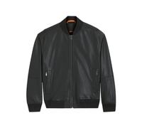 Regular-Fit Textured Leather Bomber Jacket - male - Boss - Bomber Jackets - Black - 2XL - Jackets 2XL