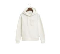 GANT Women's Reg Tonal Shield Hoodie Hooded Sweatshirt, Eggshell, L