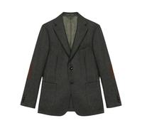 Regular Fit Wool Blazer with Elbow Patches, male, Brooks Brothers, Blazers, Green, 2XL, Jackets 2XL