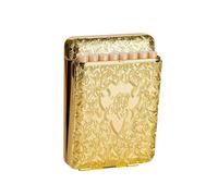 Regular King Size Cigarette Case 16 Pcs King Size Cigarette Box Retro Metal Portable Good For Men Women