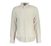Regular Linen and Viscose Shirt Gant Marron M