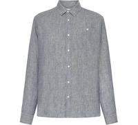Regular long sleeve linen shirt KnowledgeCotton Apparel Bleu S