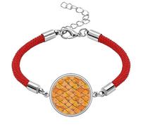 Regular Pattern Wood Strange Lucky Red String Bracelet Rope Bracelet Handmade