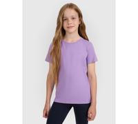 Regular plain girls' T-shirt 4F 4FJRAW25TTSHF3233-51S